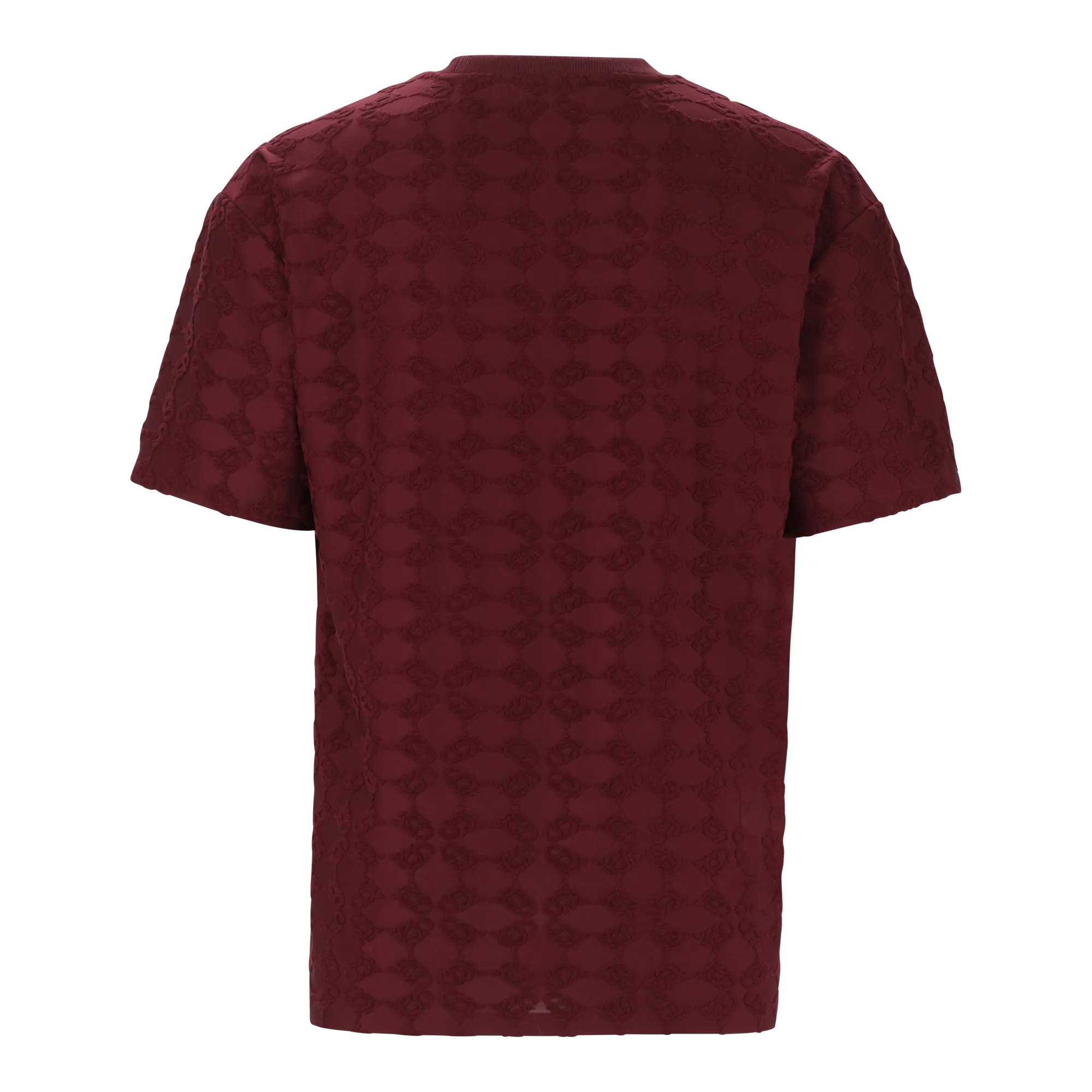 BRAN BURGUNDY EMBOSSED T-SHIRT - Image 11