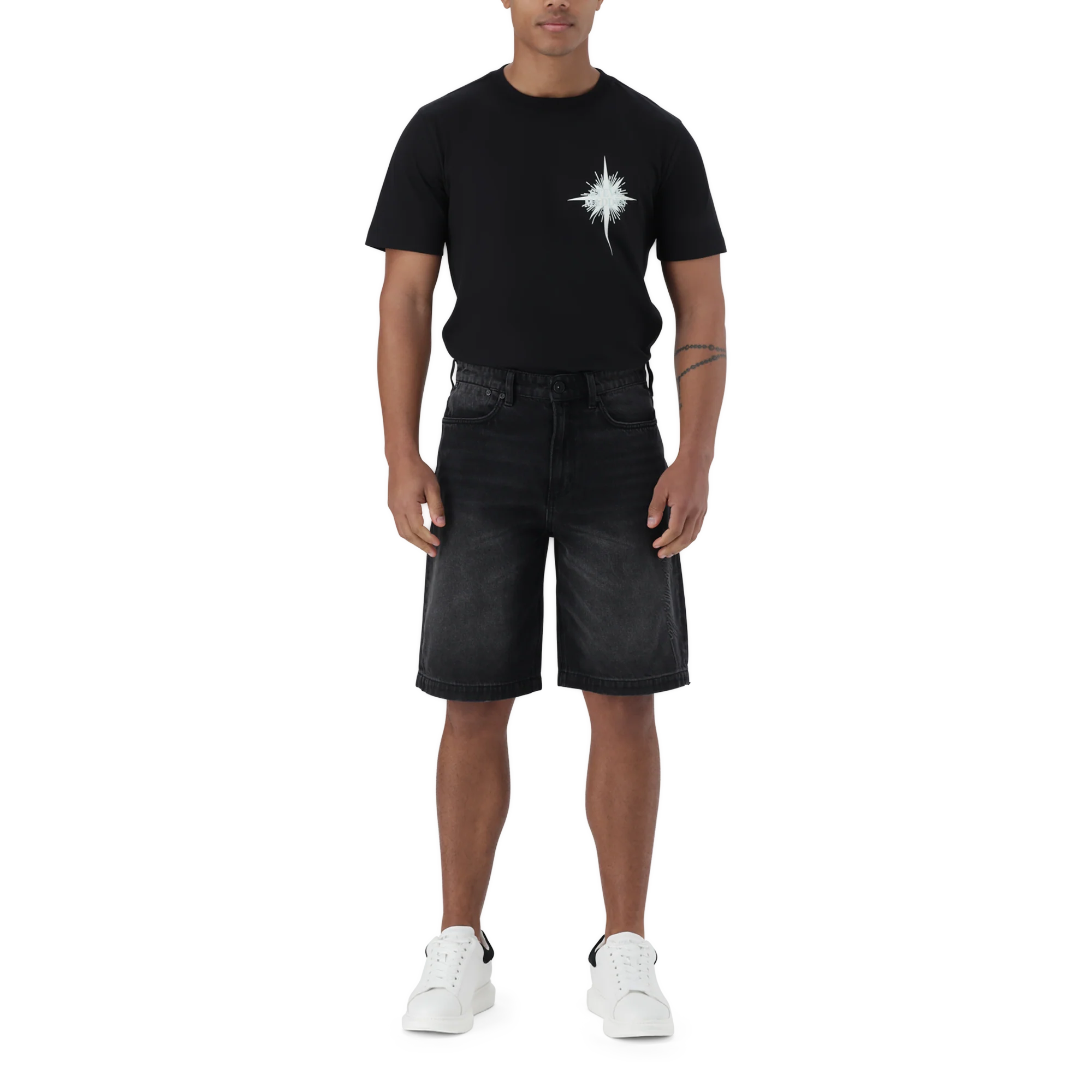 DEAN BLACK DENIM JORT - Image 4