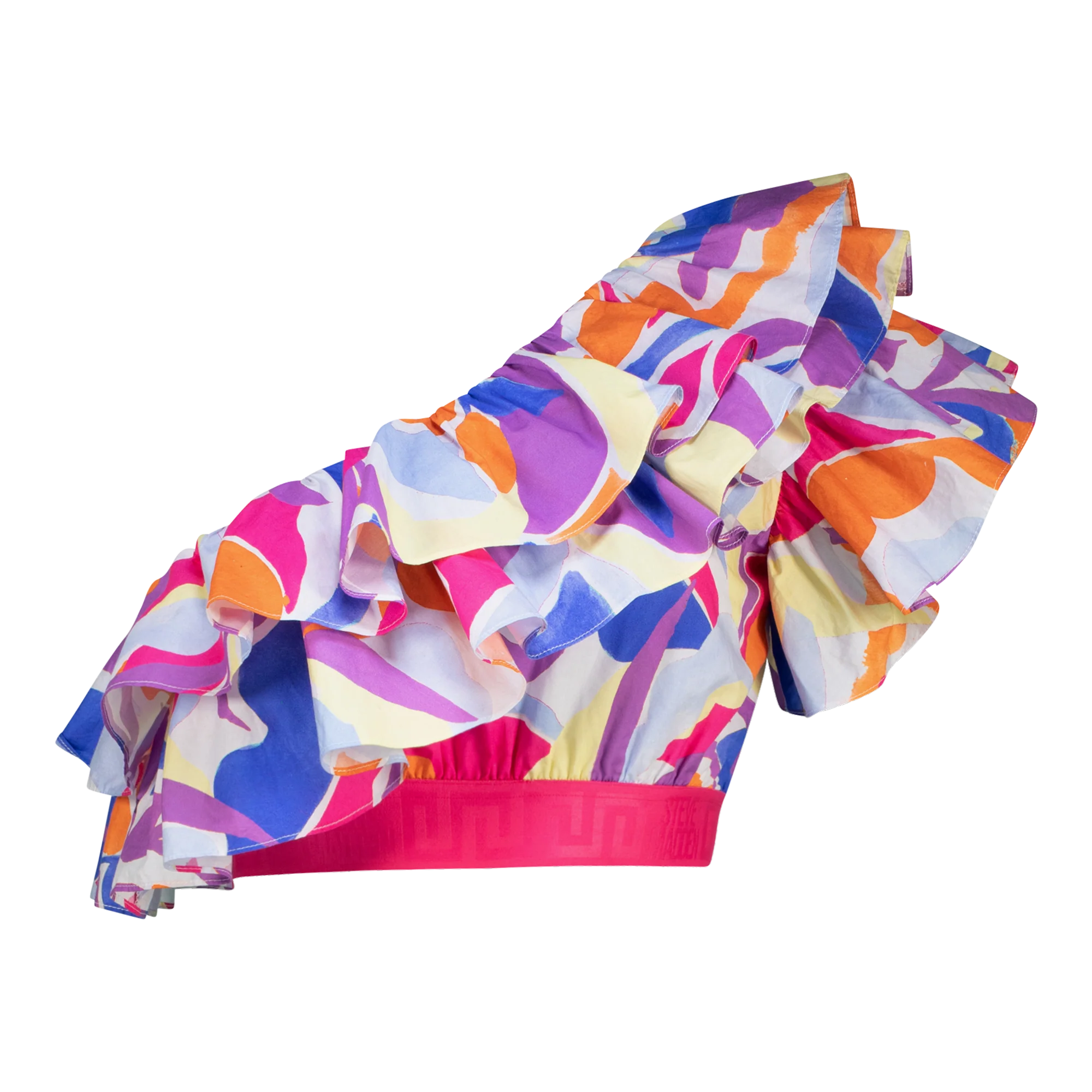 EMMY MULTI RUFFLE SLEEVE CROPPED TOP - Image 8