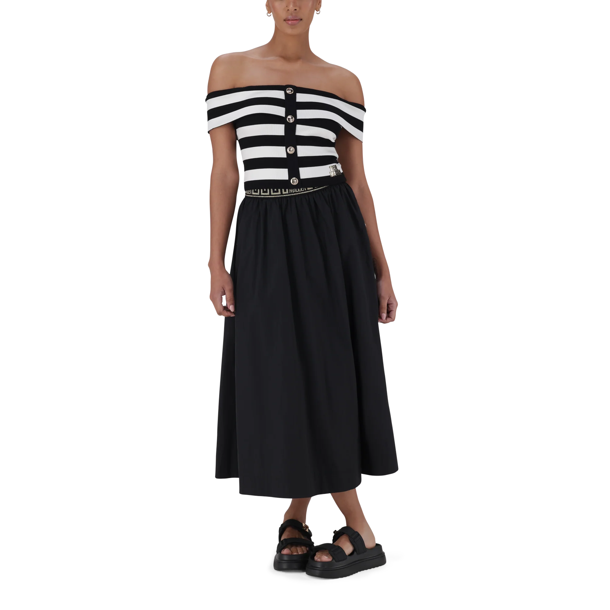 FAE BLACK FLARE SKIRT - Image 3