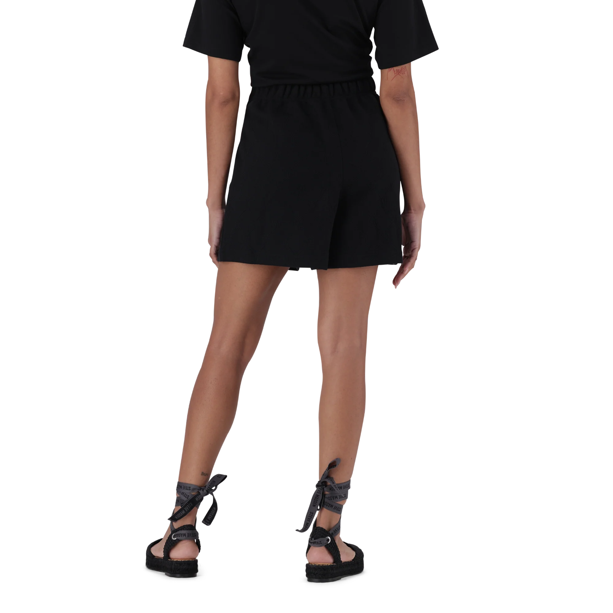 HOLLY BLACK HIGH WAISTED SHORTS WITH POPPERS - Image 6