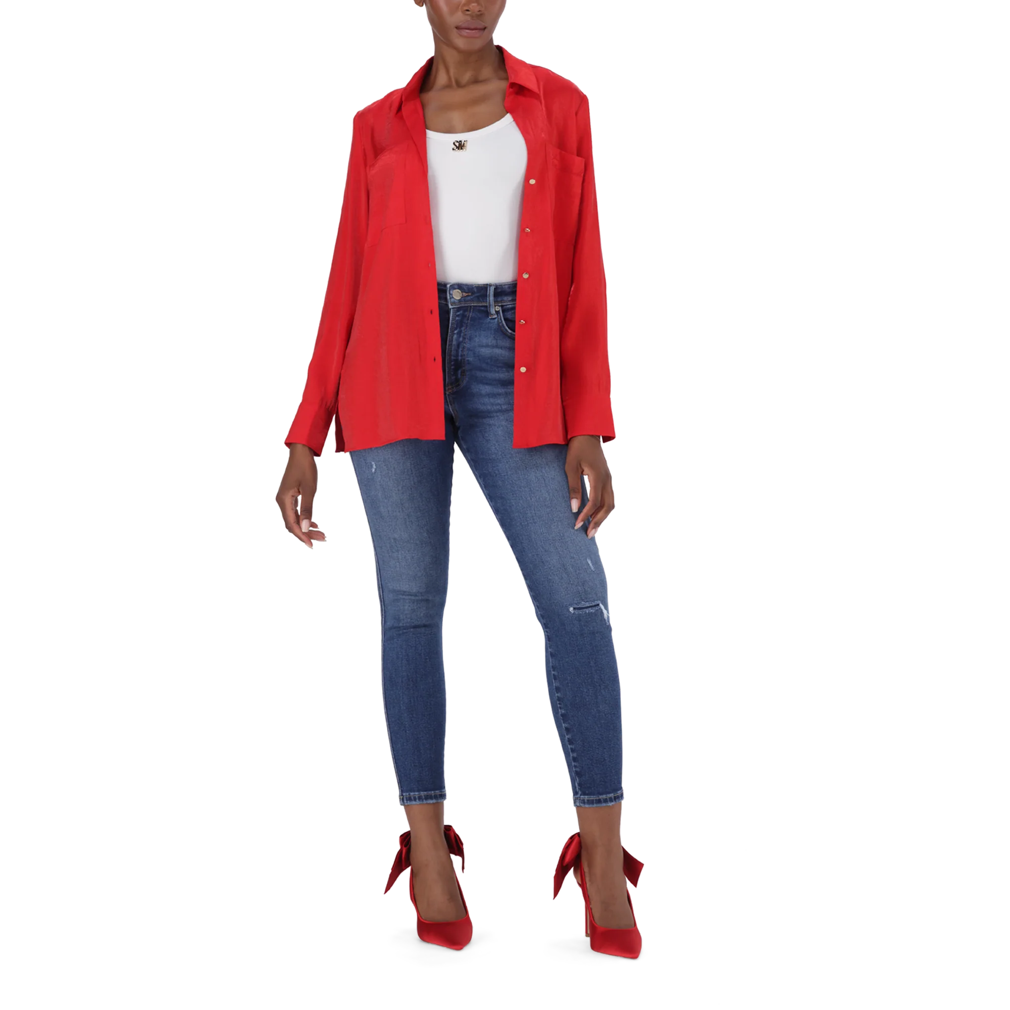 KIMORA RED REGULAR SHIRT - Image 3