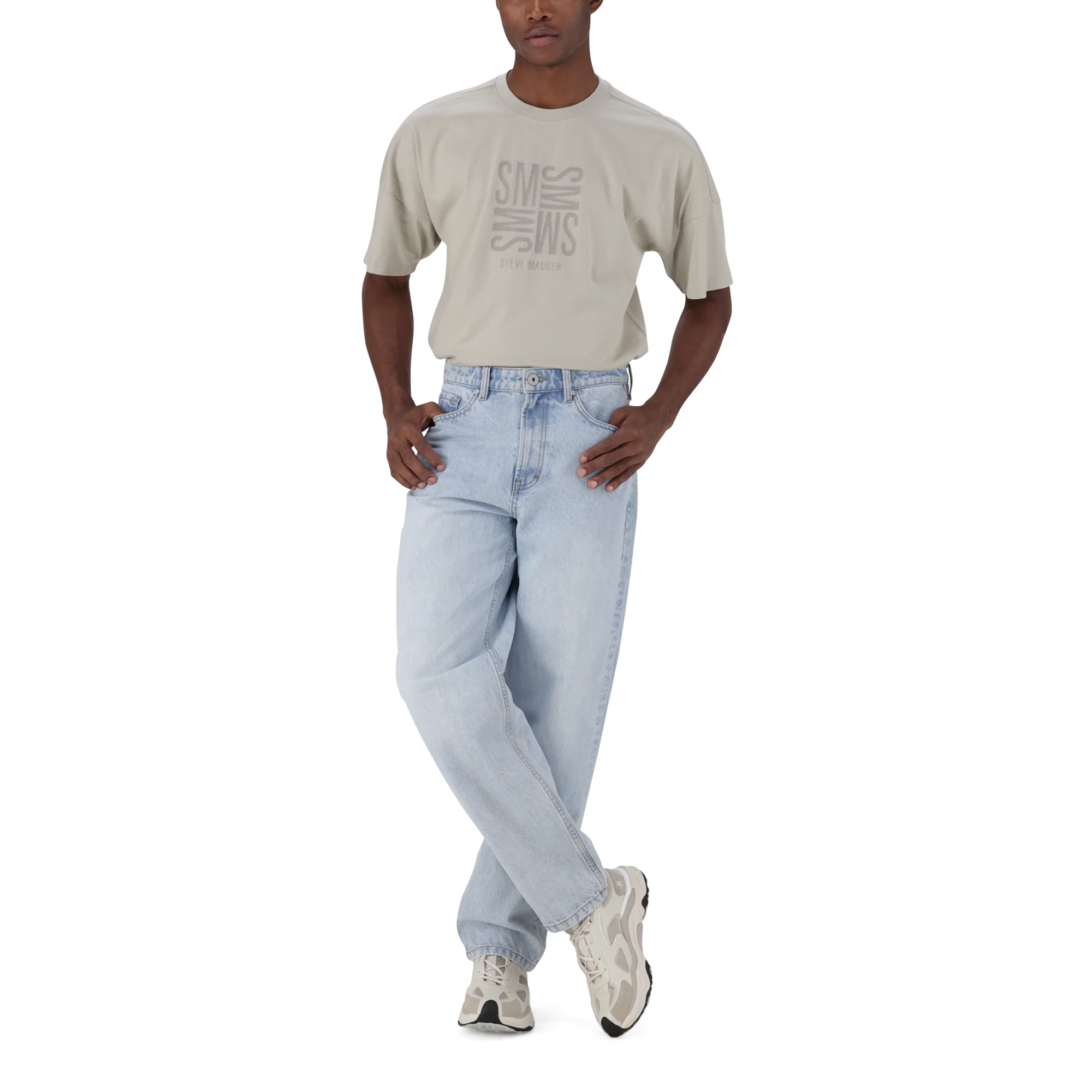 OSCAR STRAIGHT FIT LIGHT WASH JEANS - Image 3