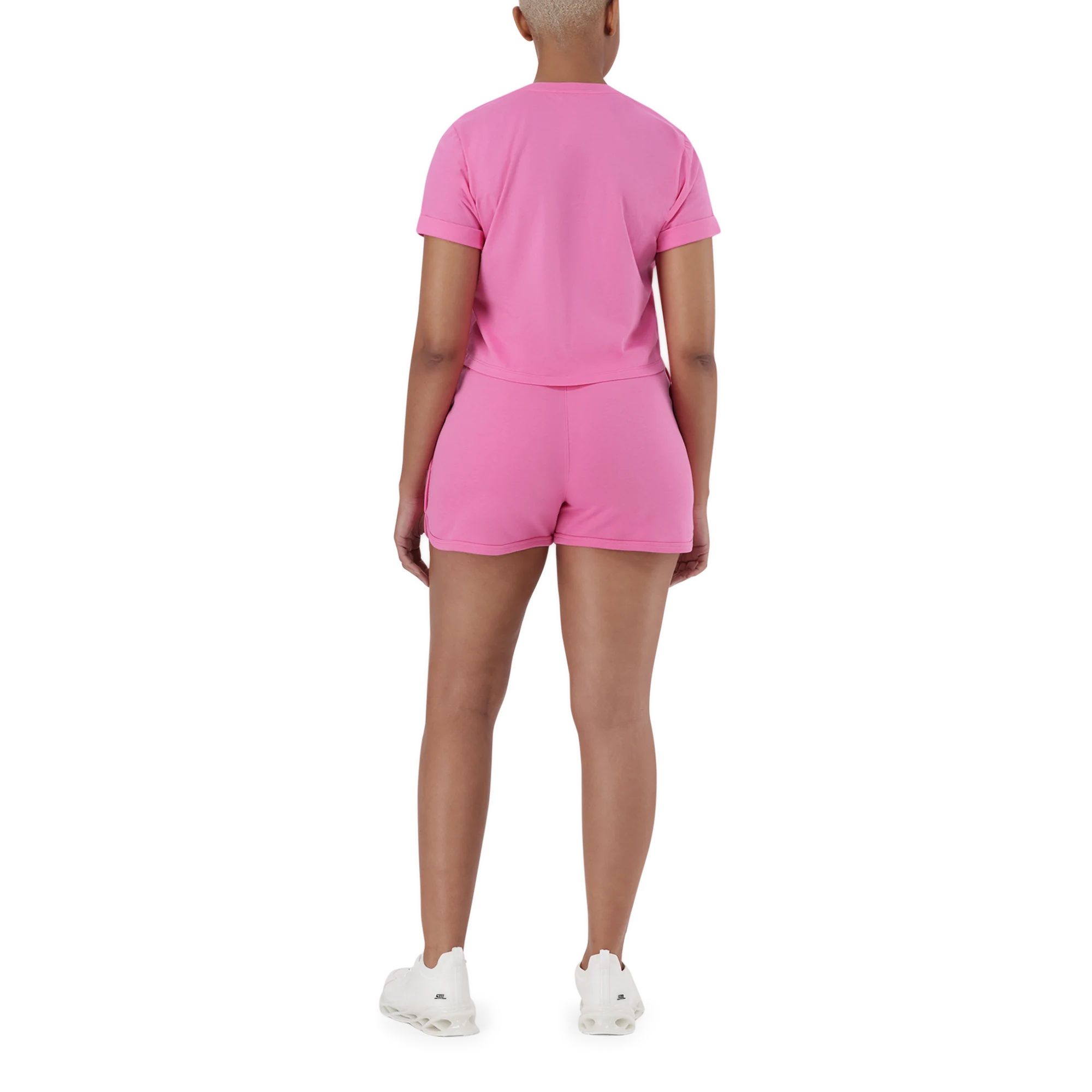 TAMSYN BRIGHT PINK JOGGER SHORTS - Image 4