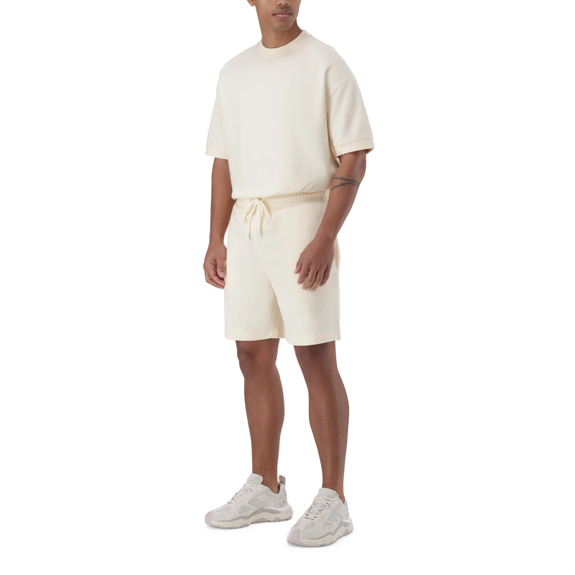 TOFE ECRU JOGGER SHORTS - Image 4